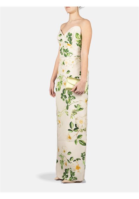 Multicolored Rose Printed Column Gown Monique Lhuillier - women MONIQUE LHUILLIER | 2521039